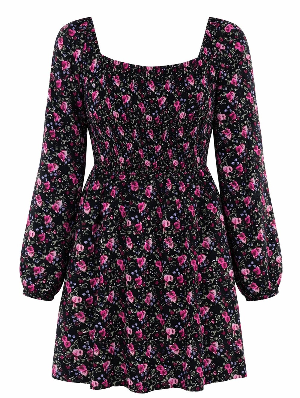 The Children's Place Black and Pink Floral Dress